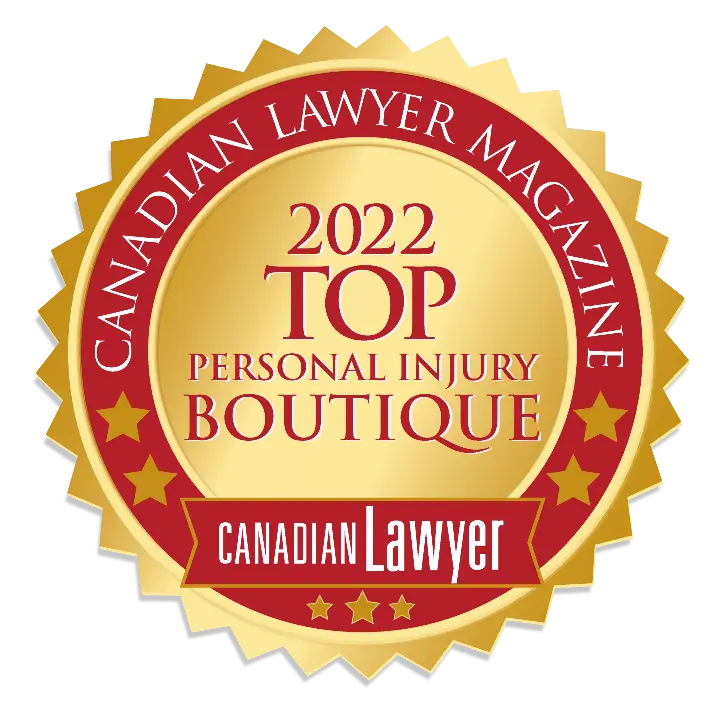 Canadian Lawyer  2022 Top Personal Injury Boutique Award Badge