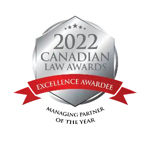 Canadian Law Awards 2022 Excellence Award Managing Partner of the Year, Charles Gluckstein, Badge