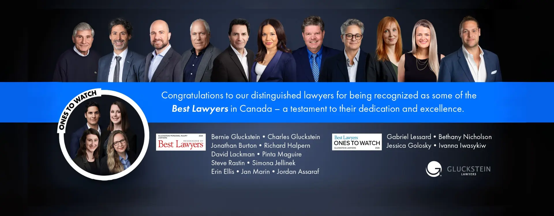 15 of our esteemed Gluckstein Lawyers have been named in the 2026 Edition of The Best Lawyers in Canada™
