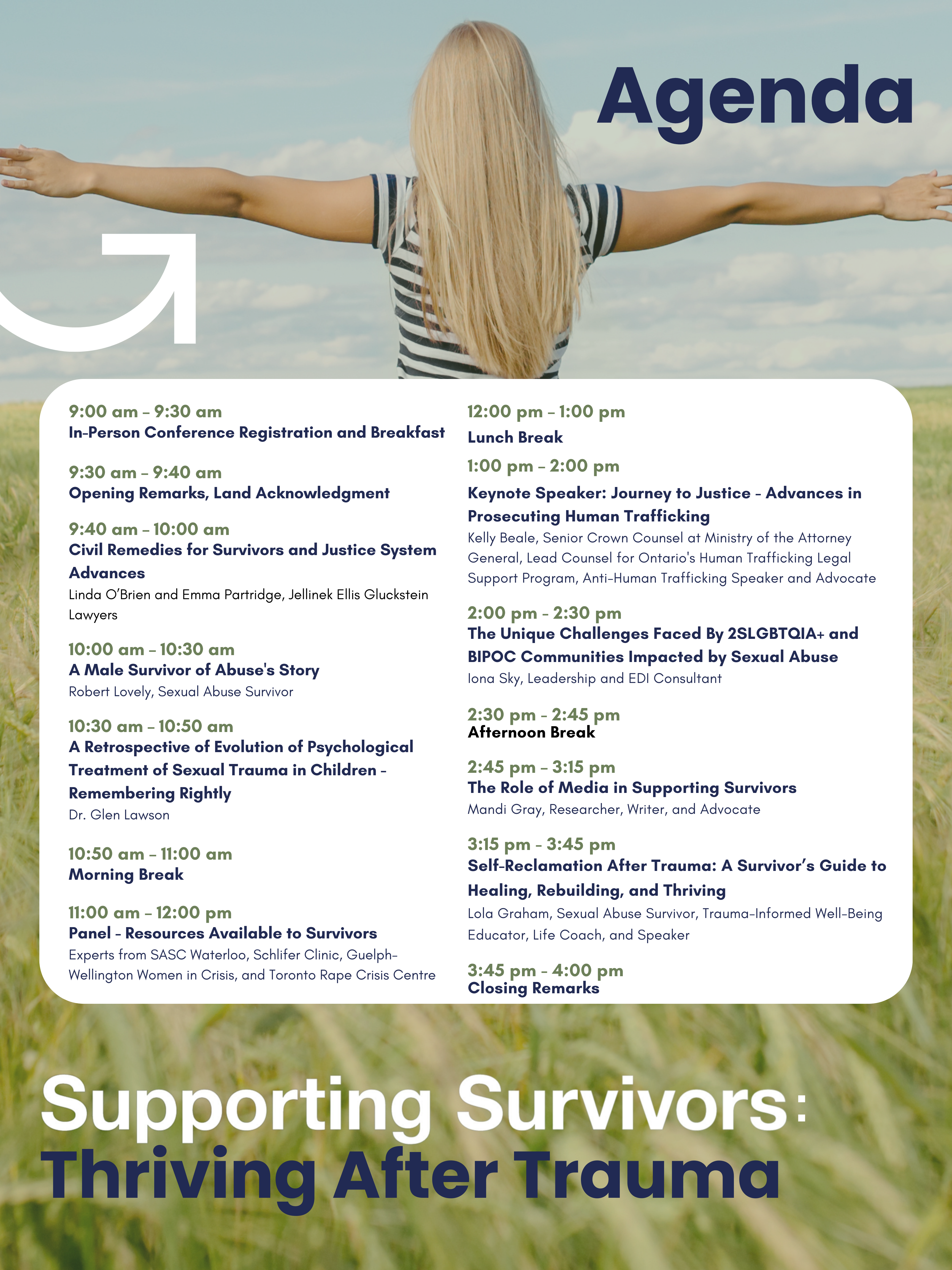 2025 Supporting Survivors of Sexual Abuse Conference Agenda