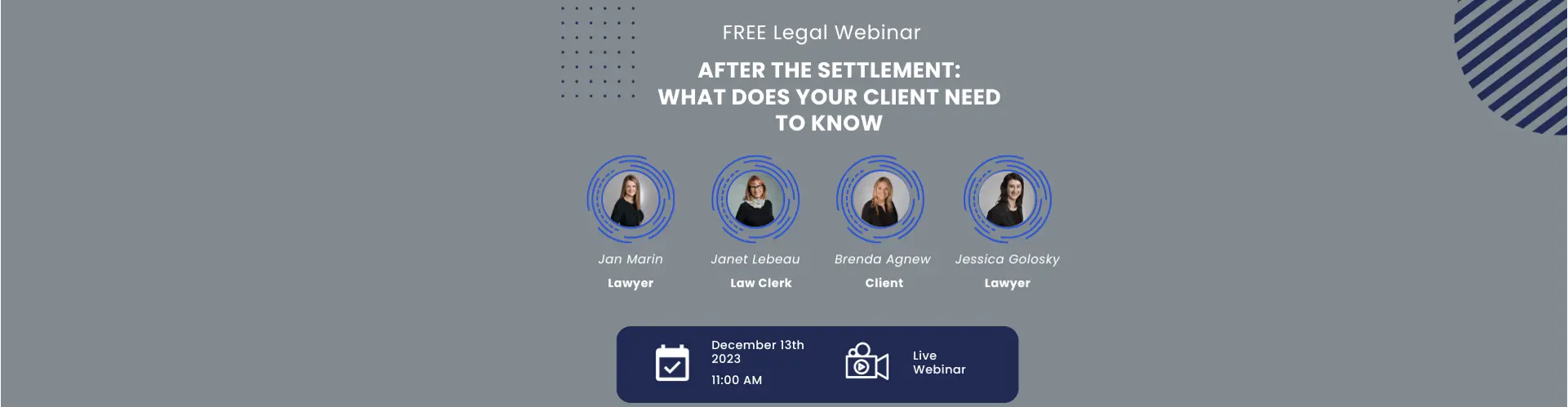 Post-Settlement Guide Webinar Post-Settlement Guide Webinar