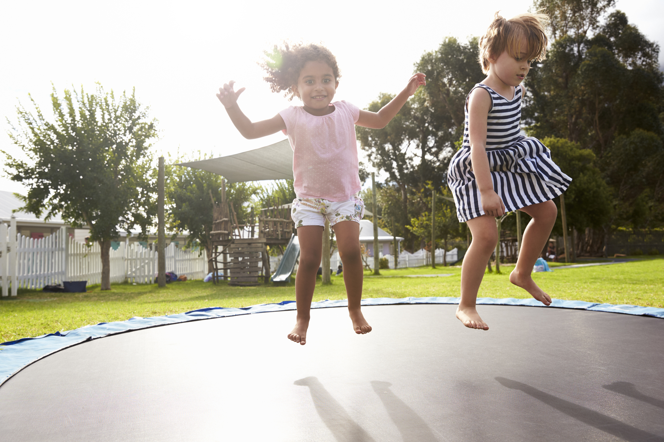 Children are at a high risk of injury when they jump on trampolines.
