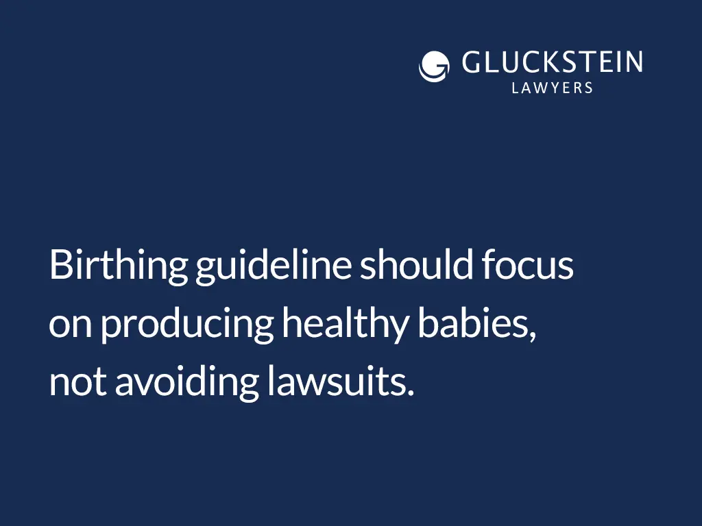gluckstein birthing guidelines