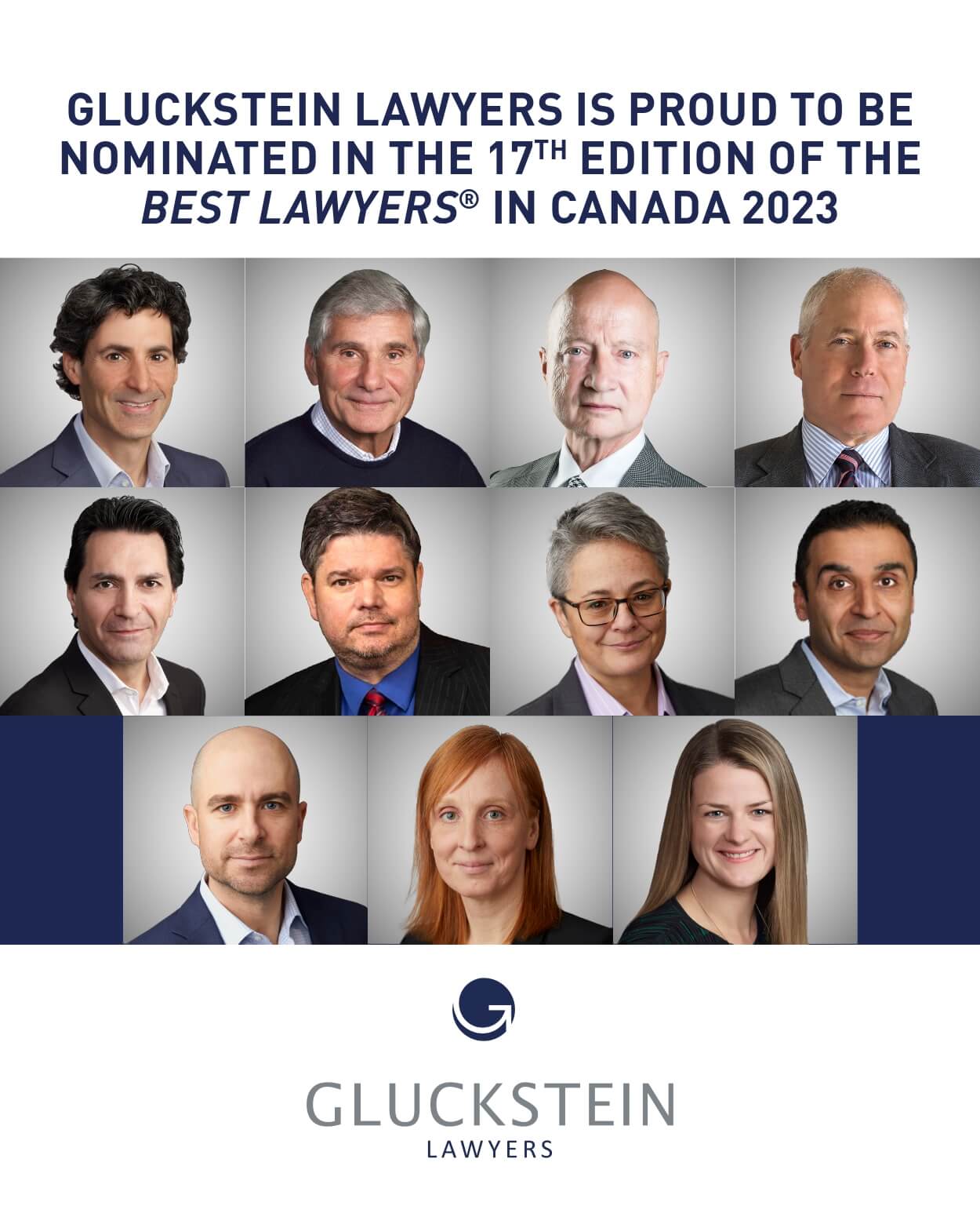 Gluckstein Lawyers is proud to be nominated for The Best Lawyers in Canada 2023