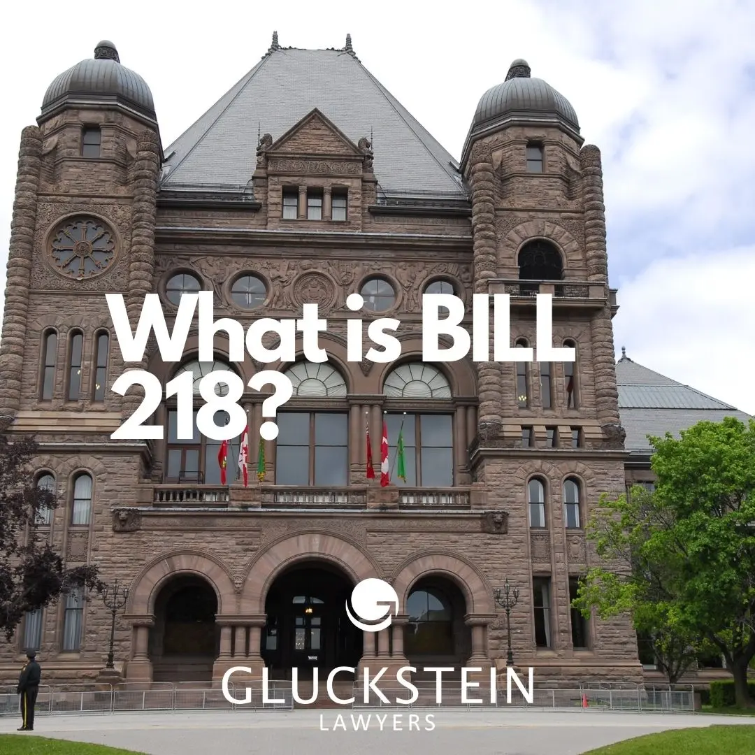 Stock photo of Queens Park with caption that says, "What is Bill 218?"