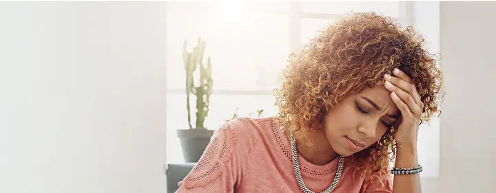 woman in stress because of her disability