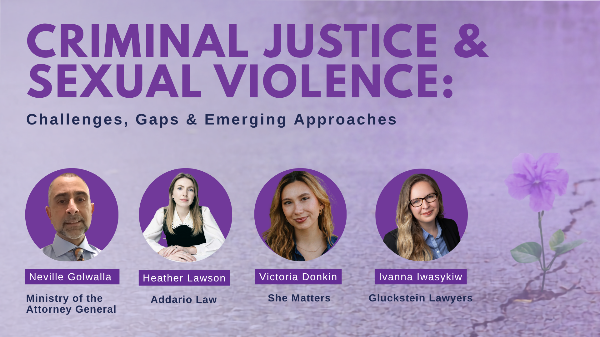 This CPD-Accredited session brings together leading voices in prosecution, defence, survivor advocacy, and social work research to examine where our justice system is failing sexual violence survivors and where genuine progress is being made.